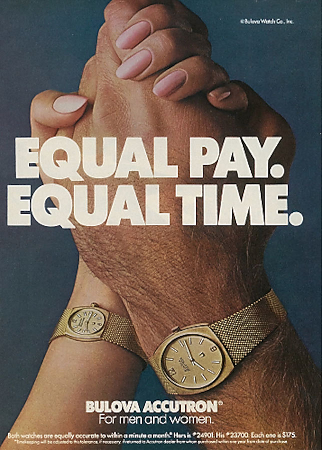 Cartel publicitario Bulova Equality.